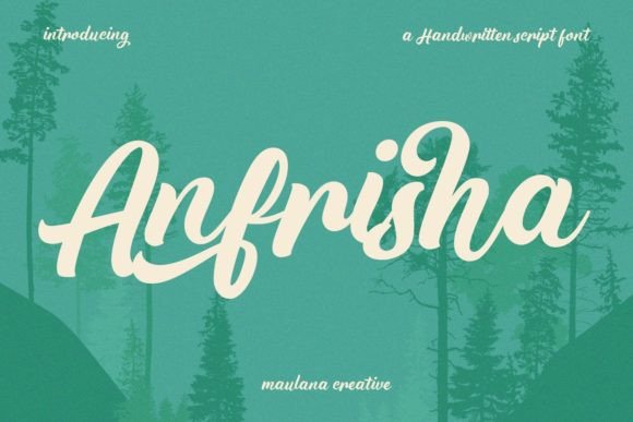 Anfrisha: A Script Font for Creative Expression