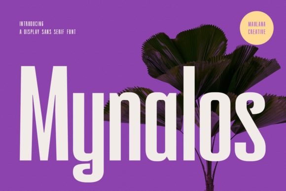 Mynalos: Modern Font for Digital Design