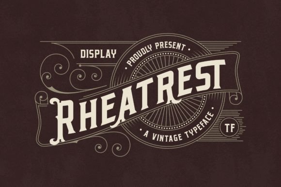 Rheatrest Font for Vintage Design