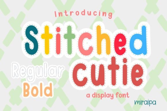 Stitched Cutie Font for Creative Projects