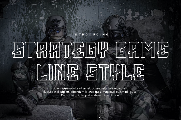 Strategy Game Line Font for Business Branding