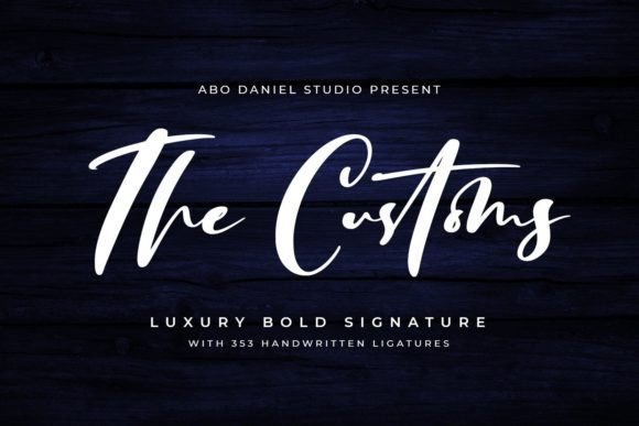 The Customs: A Bold Script for Editorial Design