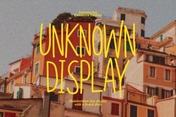 Unknown Display Font for Web Design